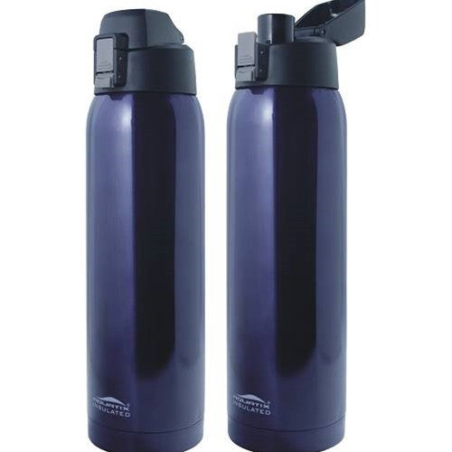 Aquatix Midnight 27 oz Flip Top Bottle Thermal Double Insulated Vacuum Sealed Sports Bottles