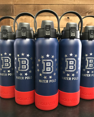 32 ounce - BECKMAN WATERPOLO laser engraved sport bottle