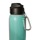 Turquoise 32oz Powder Coated Thermal Double Insulated Vacuum Sealed Sports Bottle Flip Top