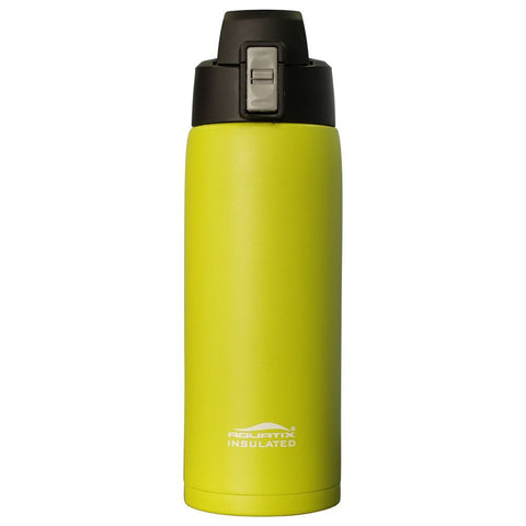 Lime 21 oz Powder Coated Thermal Double Insulated Vacuum Sealed Sports Bottle Flip Top