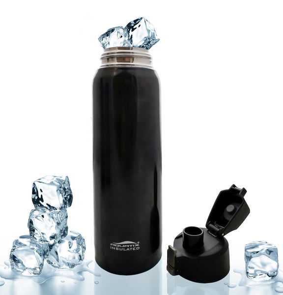 Aquatix Midnight 27 oz Flip Top Bottle Thermal Double Insulated