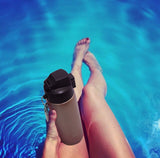 Glittering Gold 21 oz Thermal Double Insulated Vacuum Sealed Sports Bottle Flip Top