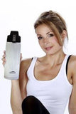 White 21 oz Thermal Double Insulated Vacuum Sealed Sports Bottle Flip Top