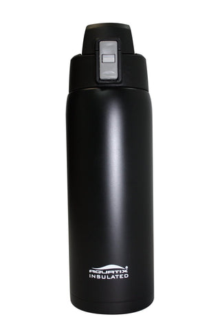 Onyx Black 21 oz Thermal Double Insulated Vacuum Sealed Sports Bottle Flip Top